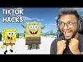 I Made Spongebob in Minecraft TikTok Hacks !!!