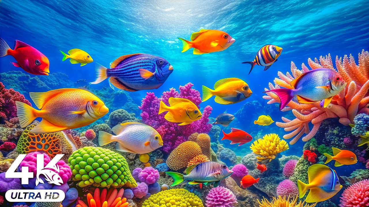 Underwater Wonders 4K - Tropical Fish, Coral Reefs & Sea Animals - Ocean Sounds for Deep Sleep