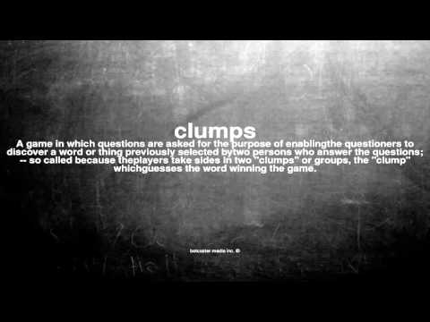 Vídeo: Was significa clump?