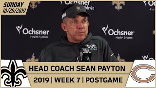 Sean Payton Postgame Reactions After Win vs Bears in Week 7 | New Orleans Saints Football News