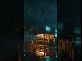 Dark night rain cafe