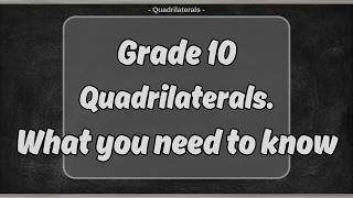 Quadrilaterals - Big Idea