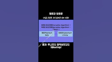 평문과 암호문 (위험한 시저암호?) #쇼츠 #Shorts #강의 #루니프 #lootnip #개발자 #정보보안 #암호학 #해커