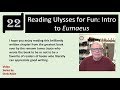 Ulysses Eumaeus Intro Video: Watch BEFORE Reading Chapter