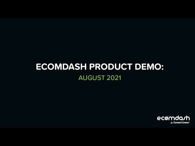 WEBINAR: Ecomdash Product Demo