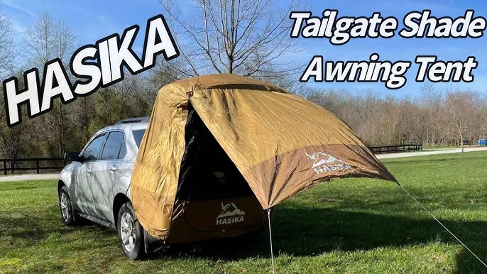 Laduta Portable car rear tent Portable Waterproof Car Rear Tent Outside  Camping Shelter Outdoor Car Tent Trailer Tent Roof Top for Beach