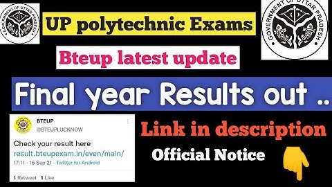 polytechnic final year student result out now go and check✔️ link in description box #bteup #result