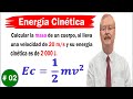 Fsica  energa cintica calcular la masa de un cuerpo si lleva una velocidad de