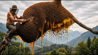 Giant Beehive Exploration | Risky Tree Climbing Deep in the Forest Using Ancient Skills