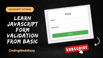 JavaScript Form Validation For Basic | Learn JavaScript | JavaScript Tutorial For Beginner #coding