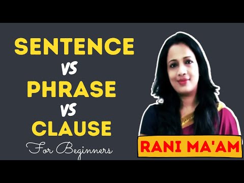Phrase/ Clause/ Sentence क्या होता है ? | Fundamentals of English Grammar By Rani Mam [Hindi] Part-3