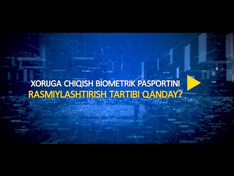 Video: Biometrik Pasportni Qanday Olish Kerak