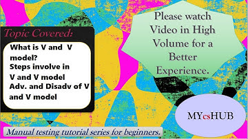 What is V and V model | Verification and Validation Model SDLC | manual testing tutorials beginners