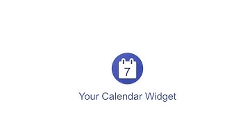 Your Calendar Widget