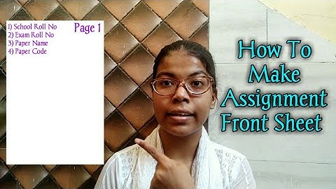 SOL Assignment Update! How To Make Assignment Front Sheet 2021! SOL Assignment Front Sheet Details!