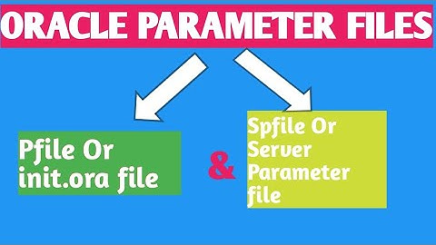 Parameter files in oracle database | Pfile and Spfile in Oracle