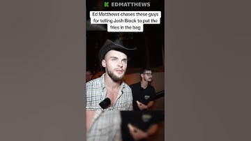 Ed matthews has to chase off Josh Block haters #edmatthews #joshblock
