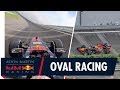 F1 goes oval racing  onboard with max verstappen at the honda test facility