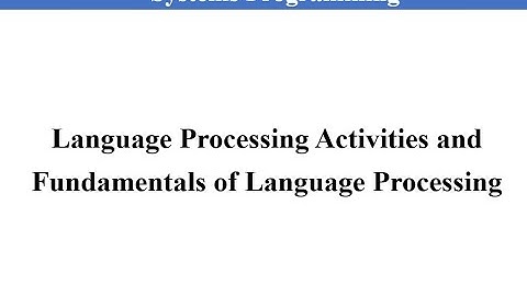 Lecture 2: Language Processing Activities and Fundamentals of Language Processing, Examples