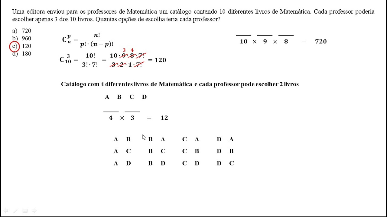 QUESTÃO 45 - ANÁLISE COMBINATÓRIA (COMBINAÇÃO SIMPLES) - YouTube