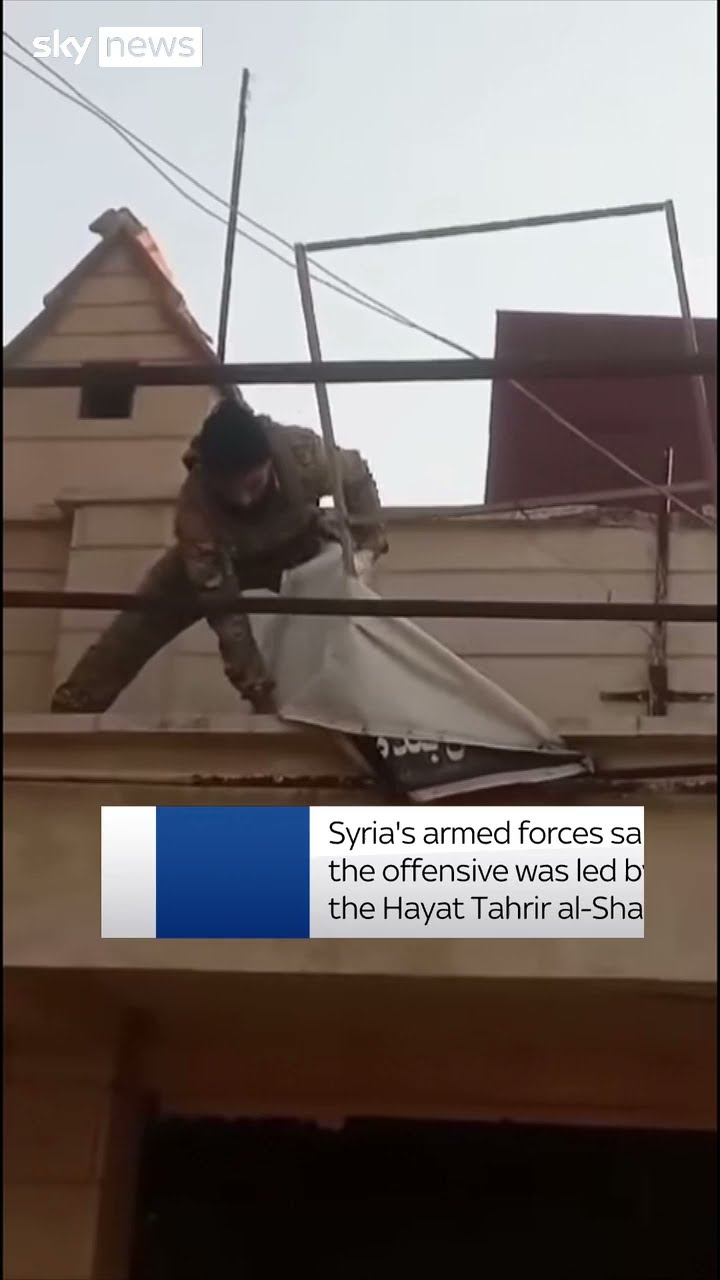 Assad picture torn down in Syria