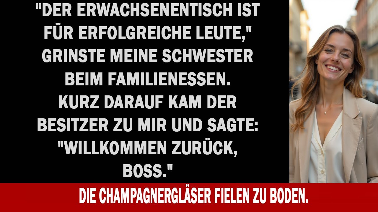 Sie setzten mich an den Kindertisch – bis sie erfuhren, wer das Restaurant heimlich gekauft hatte.