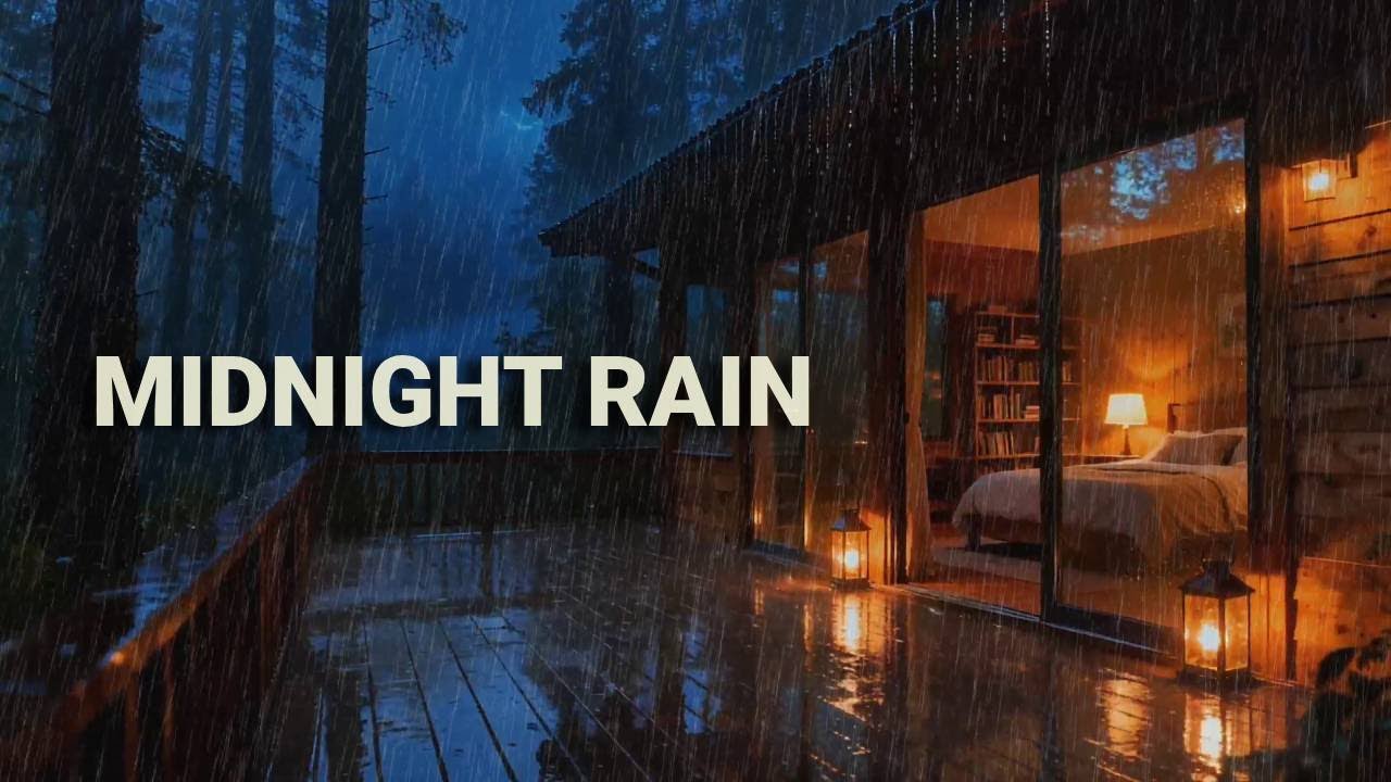 🔴 [Глубокая релаксация] Атмосфера ночного дождя от кровати в каюте «Темный лес» для облегчения бесс