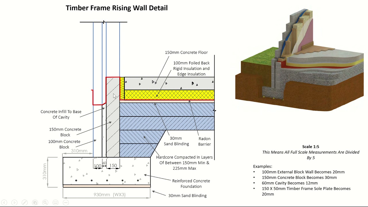 Timber Frame Wall Cross Section