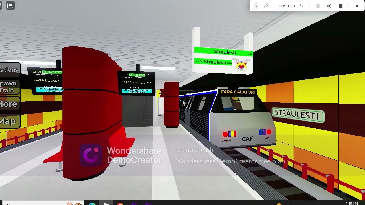 Romanian Metro - Journey by the CAF BM3 1301 - 2301 subway between Laminorului and Straulesti on M4