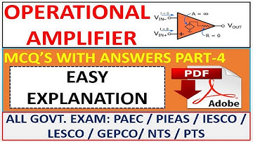 MCQ’S ON OPERATIONAL AMPLIFIER (OP-AMP)  |PART-4|