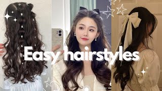 6 easy hairstyles ✨ #hairstyle #fypシ #viral #explore #views