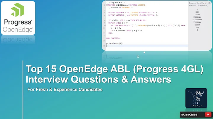 OpenEdge ABL (Progress 4GL) Interview Questions and Answers |Progress 4GL Mock Interview Top15 Q&A