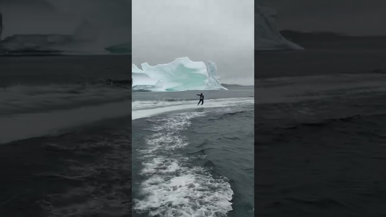 Wakeboarding Iceberg Twillingate Newfoundland Canada