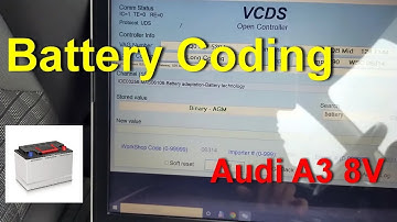 Battery Coding/Adaptation on Audi A3 8V or any VW-VAG using the VCDS