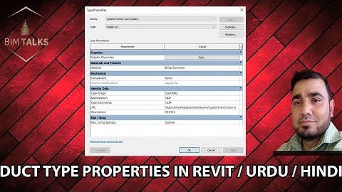 DUCT TYPE PROPERTIES IN REVIT / URDU / HINDI