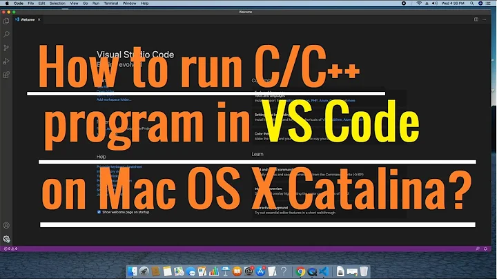 Running  C/C++ program in Visual Studio Code on Mac OS X Catalina