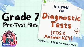 Grade 7 (Pre-Tests) Diagnostic Tests with TOS & Answer Key SY 2025-2026