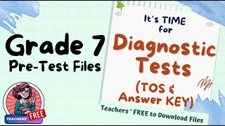Grade 7 Pre-Tests Diagnostic Tests With Tos & Answer Key Sy 2025-2026