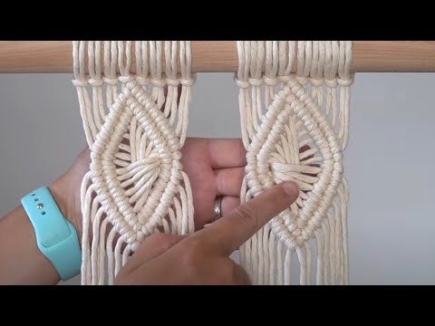 DIY Macrame Tutorial - Diamond with Stunning Left and Right Centre Design!
