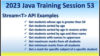 2023 Java Training Session 53 Stream API sorted() by age and then by name and  get in reverse order screenshot 2