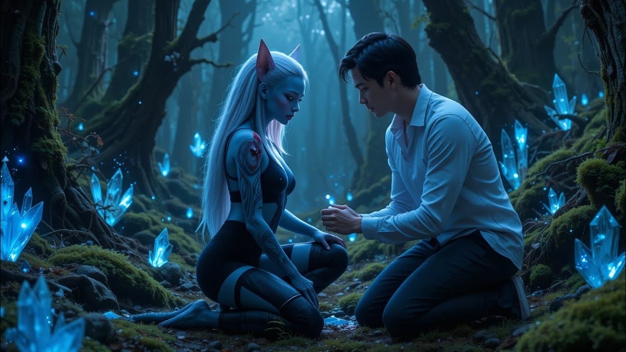 Инопланетная девочка-кошка пострадала, спасая меня, а затем прошептала: «Ты почистишь мою шерсть?...