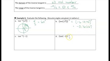 9.8 Inverse Trig Functions: Example 6