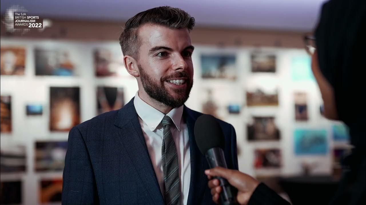 Regional Journalist award winner Dafydd Pritchard at the SJA British