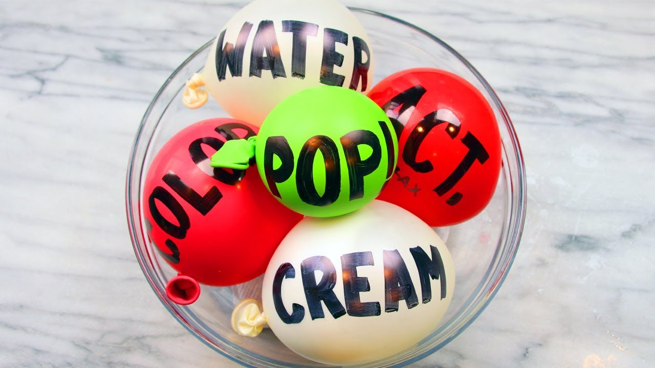 Making Christmas Holiday Candy Cane Slime with Satisfying Balloon Cutting!