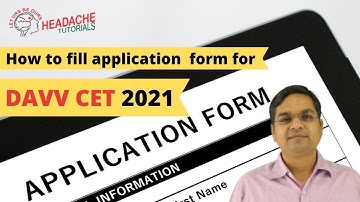 How to fill Application form for DAVV CET