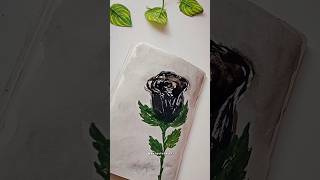 Black Rose painting #shorts #drawing #watercolor #song #art