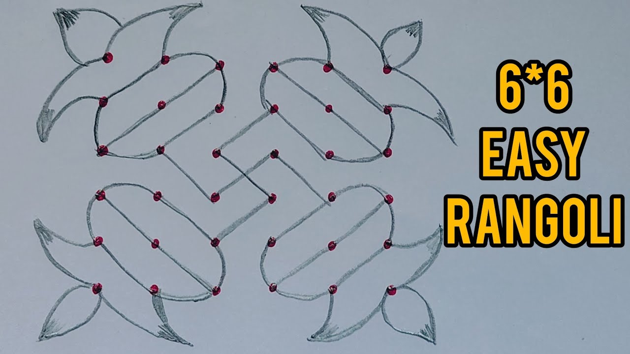 Simple 6×6 Sankranti Special Rangoli #