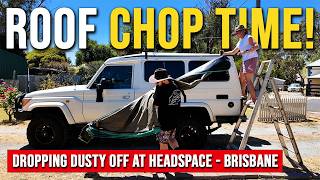 Driving 2,000km To Chop Off Our Troopy's Roof! | Headspace Campers Conversion