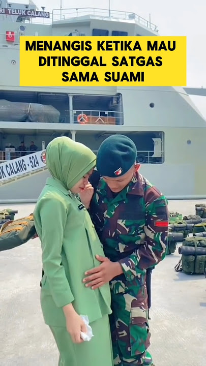 momen sedih ketika istri prajurit TNI ditinggal satgas ke Papua ‼️‼️ #sedih #nangis #tni #istri