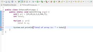 Java Programming - 31 - Enhanced For Loop